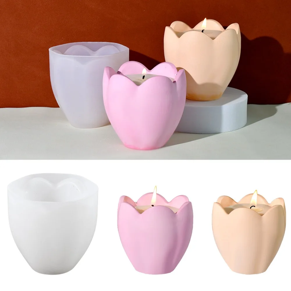 Candle Containers - Świecznik tulipanowy formy silikonowe kwiat żywica
