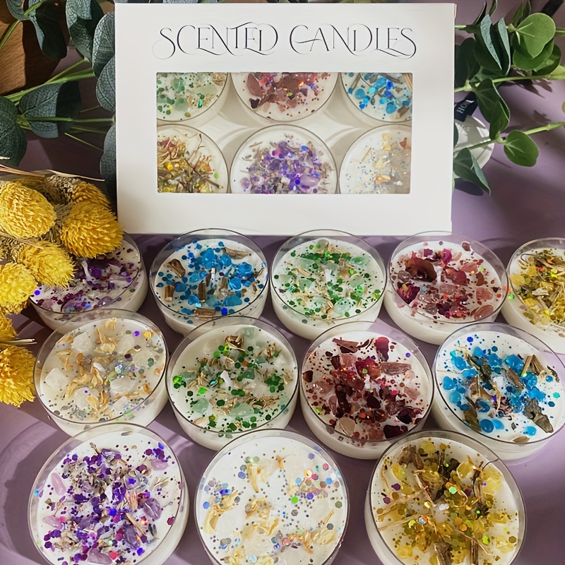 Candle Fragrance - Zestaw 6 świec zapachowych Zapachowy kryształowy