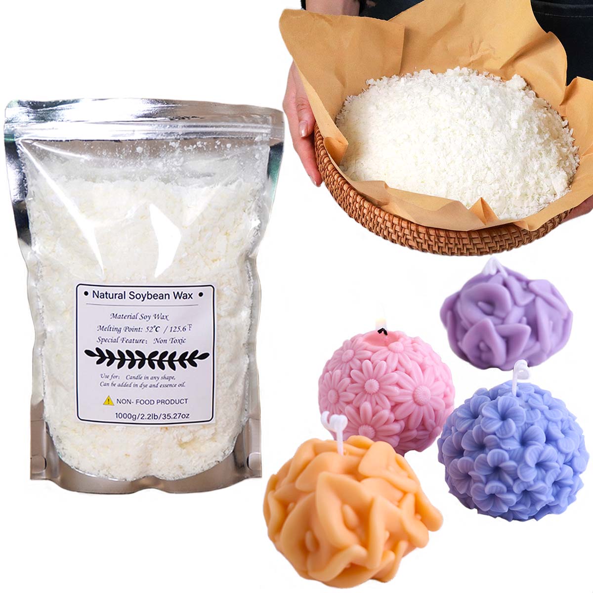 100/250/500/1000g Naturalny Wo – Candle Making Kit recenzja i cena